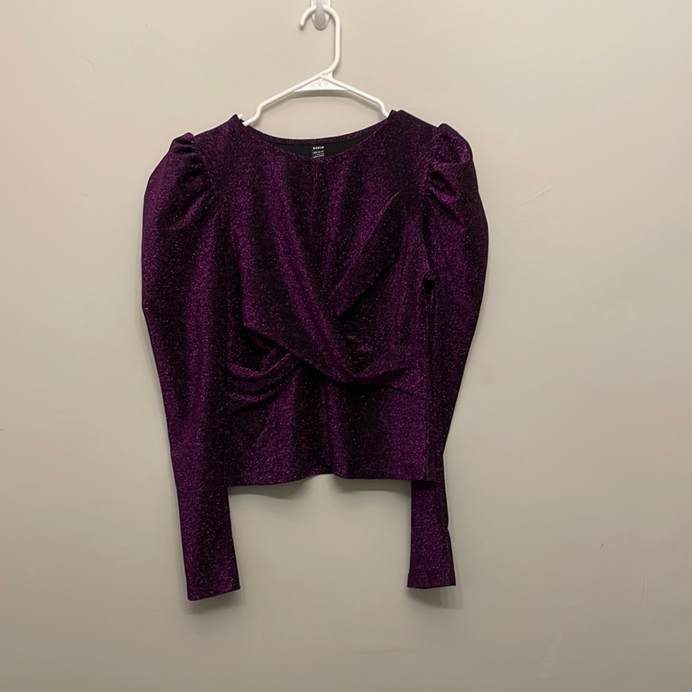 Purple long sleeved shirt